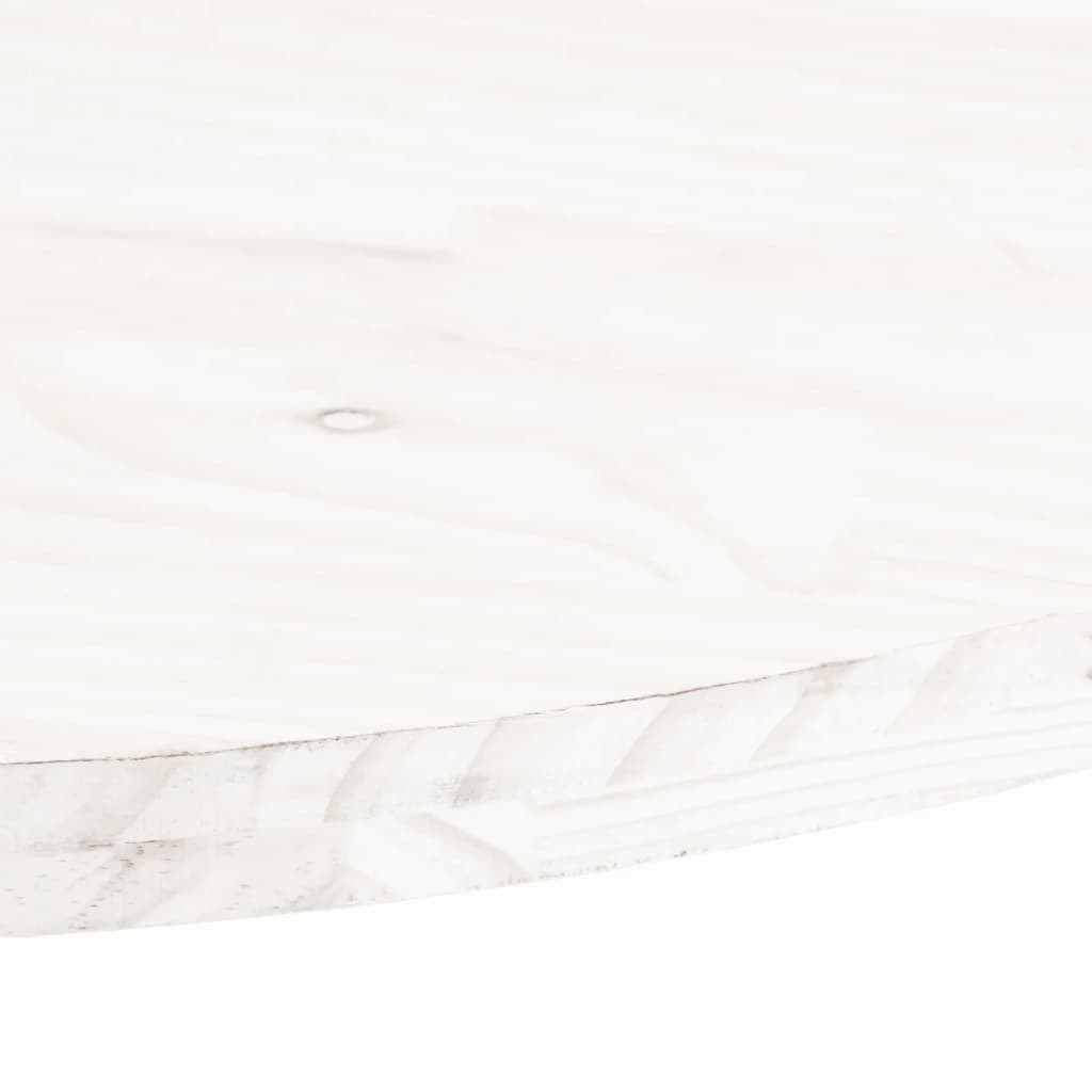 vidaXL Table Top White 90x45x2.5 cm Solid Wood Pine Oval