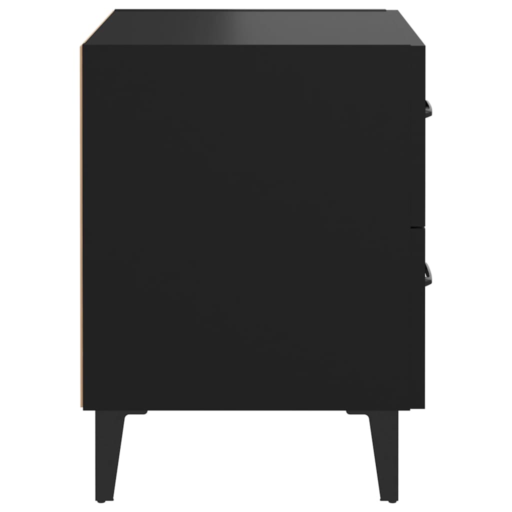 vidaXL Bedside Cabinet Black 40x35x47.5 cm