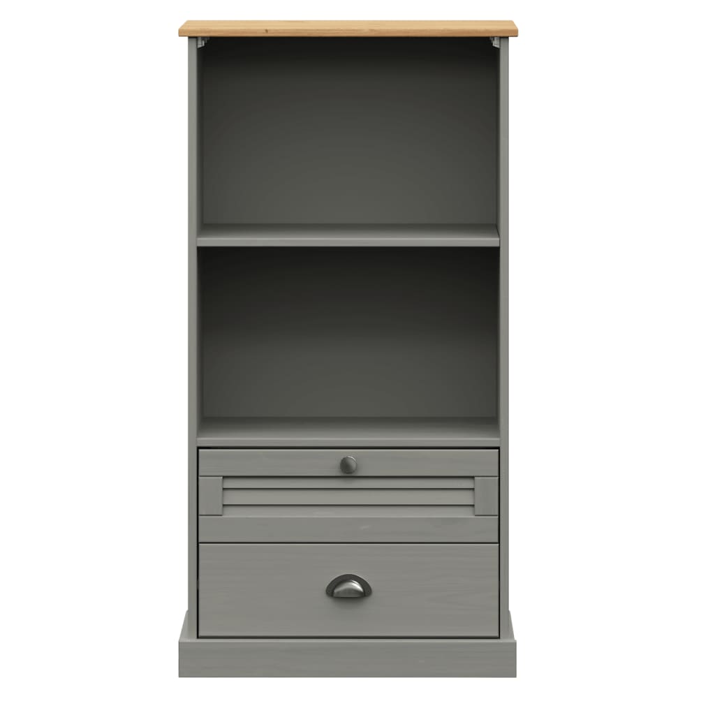 vidaXL Bookcase VIGO Grey 60x35x114.5 cm Solid Wood Pine