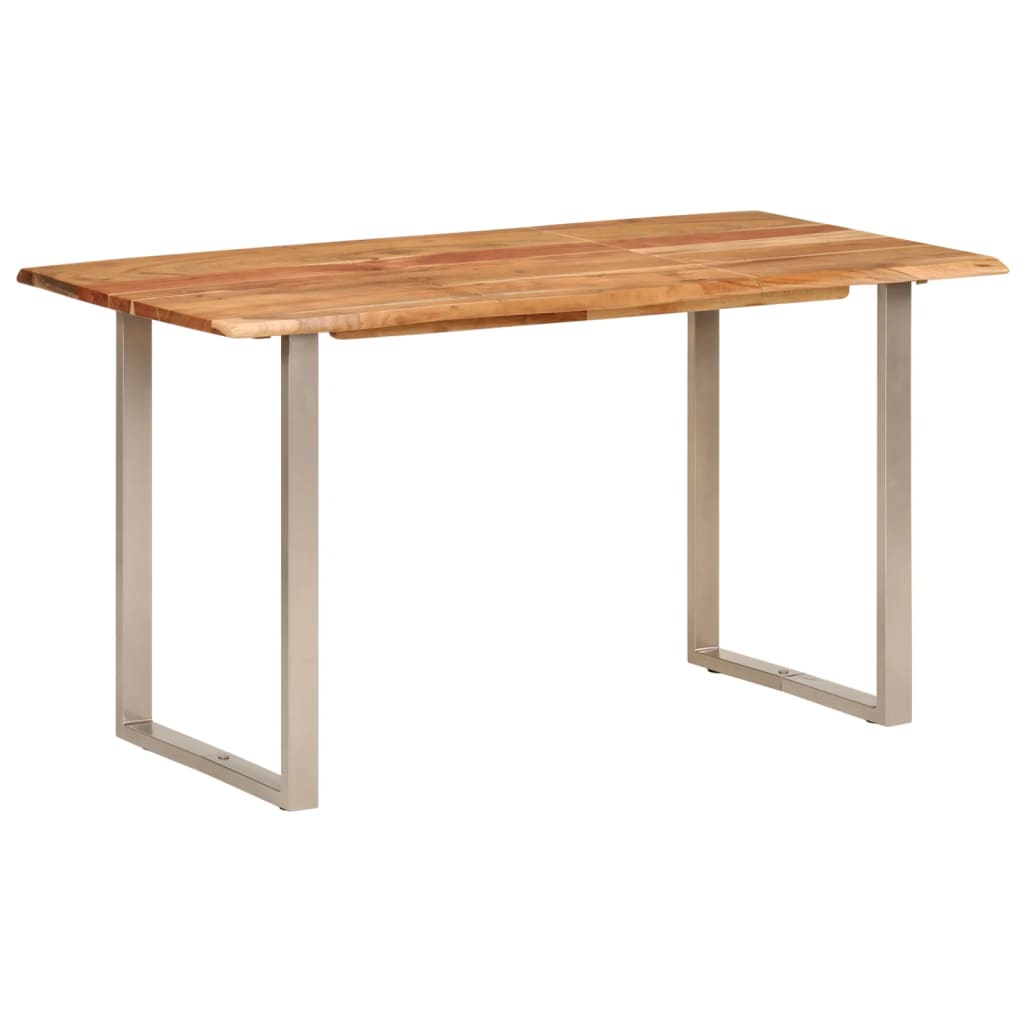 vidaXL Dining Table 140x70x76 cm Solid Wood Acacia
