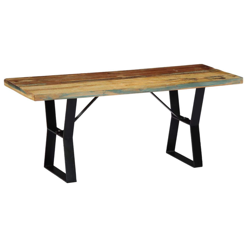 vidaXL Bench 110 cm Solid Reclaimed Wood