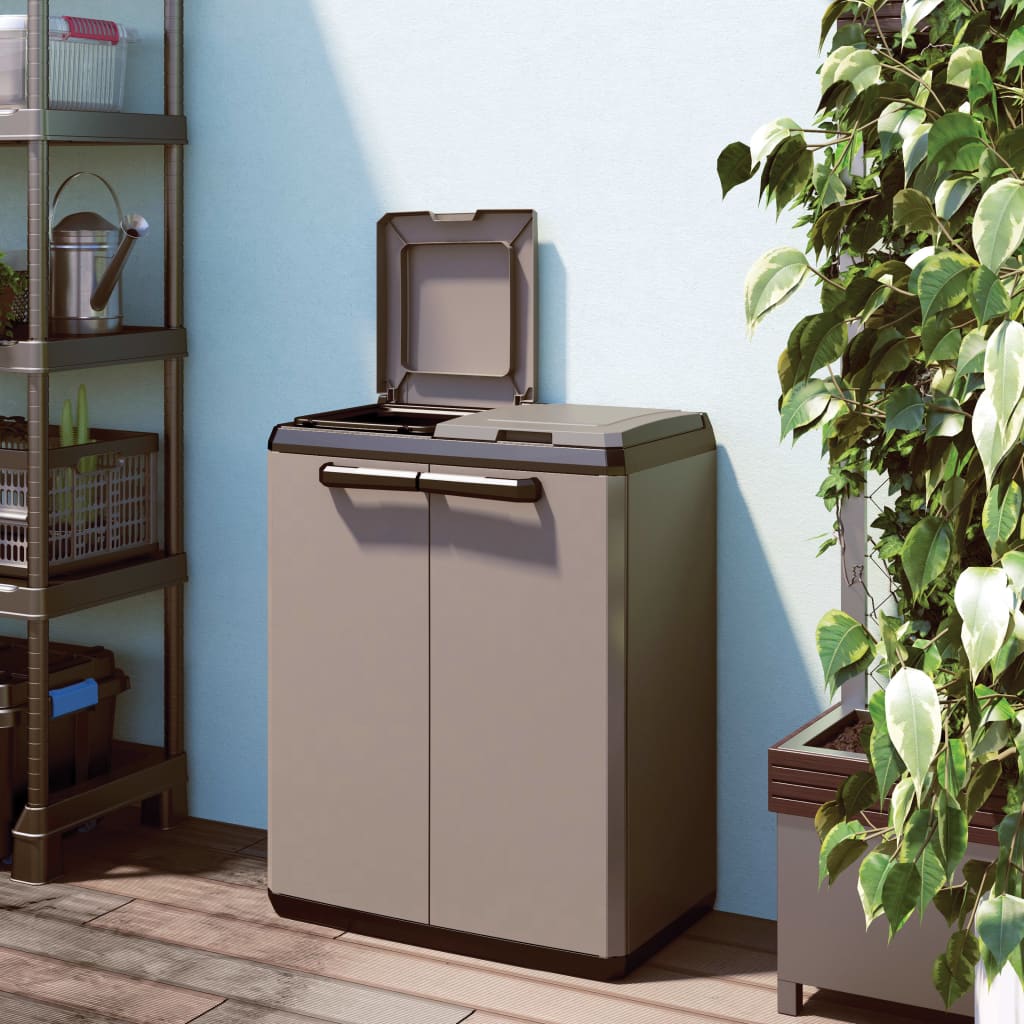 Keter Recycling Cabinet “Split Basic” Grey and Black 85 cm