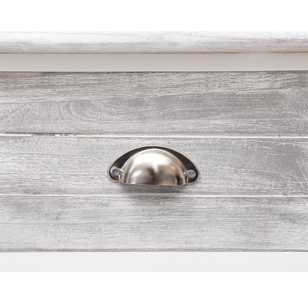 vidaXL Sideboard Antique Grey 108x30x76 cm Solid Paulownia Wood
