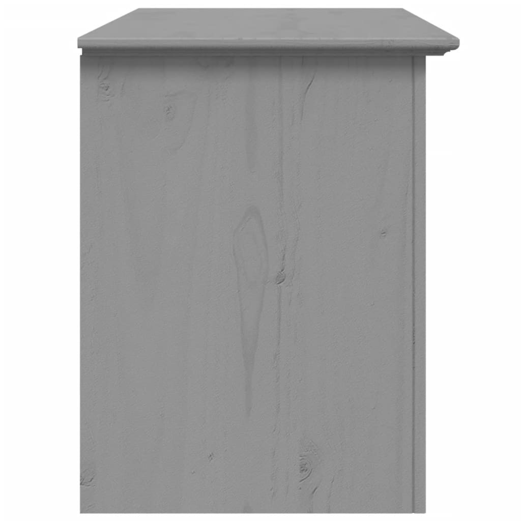 vidaXL TV Cabinet with 2 Drawers BODO Grey 91x43x56 cm Solid Wood Pine
