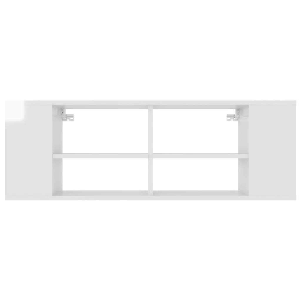 vidaXL Wall-Mounted TV Cabinet High Gloss White 102x35x35 cm Engineered Wood