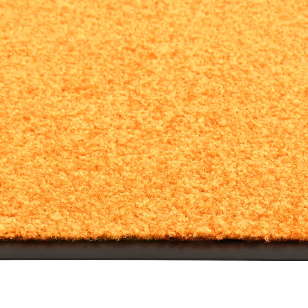 vidaXL Doormat Washable Orange 90x120 cm