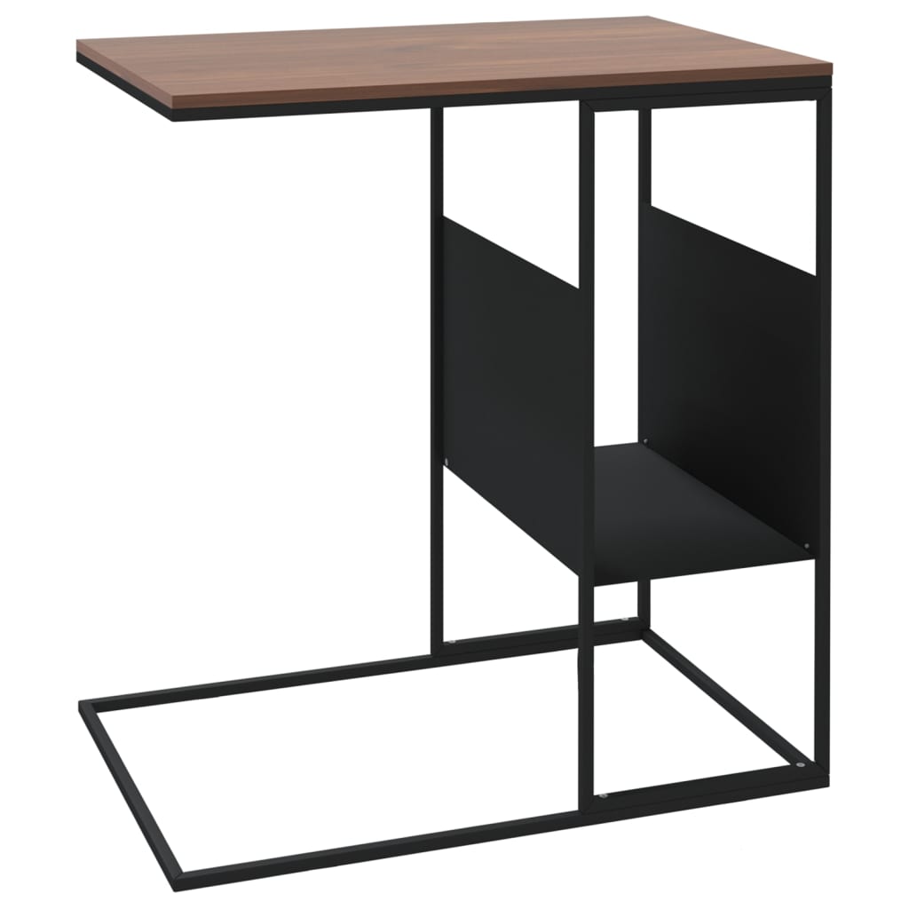 vidaXL Side Table Black 55x36x59.5 cm Engineered Wood
