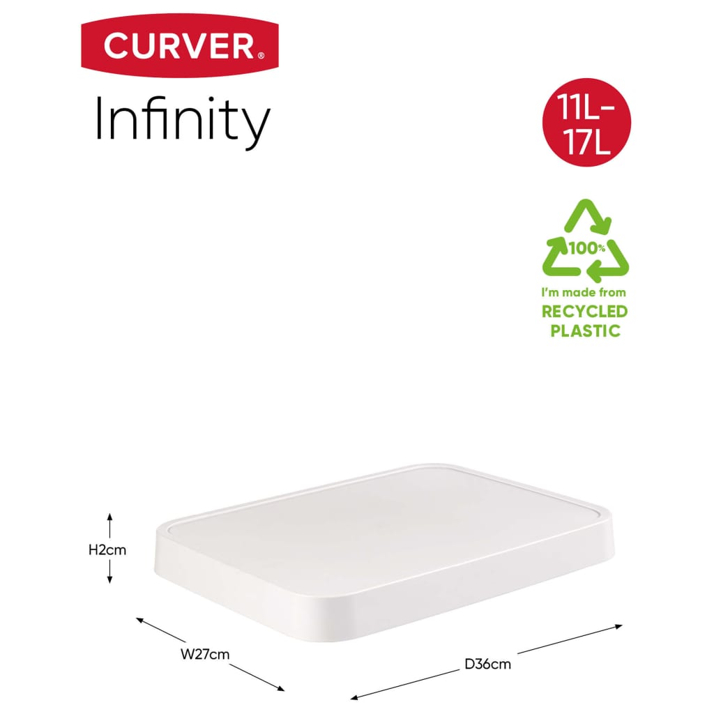 Curver Infinity Storage Box Set 4 pcs with Lid 11L+17L White