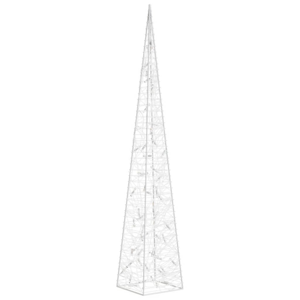 vidaXL Christmas Light Cone 60 LEDs Warm White 120 cm Acrylic