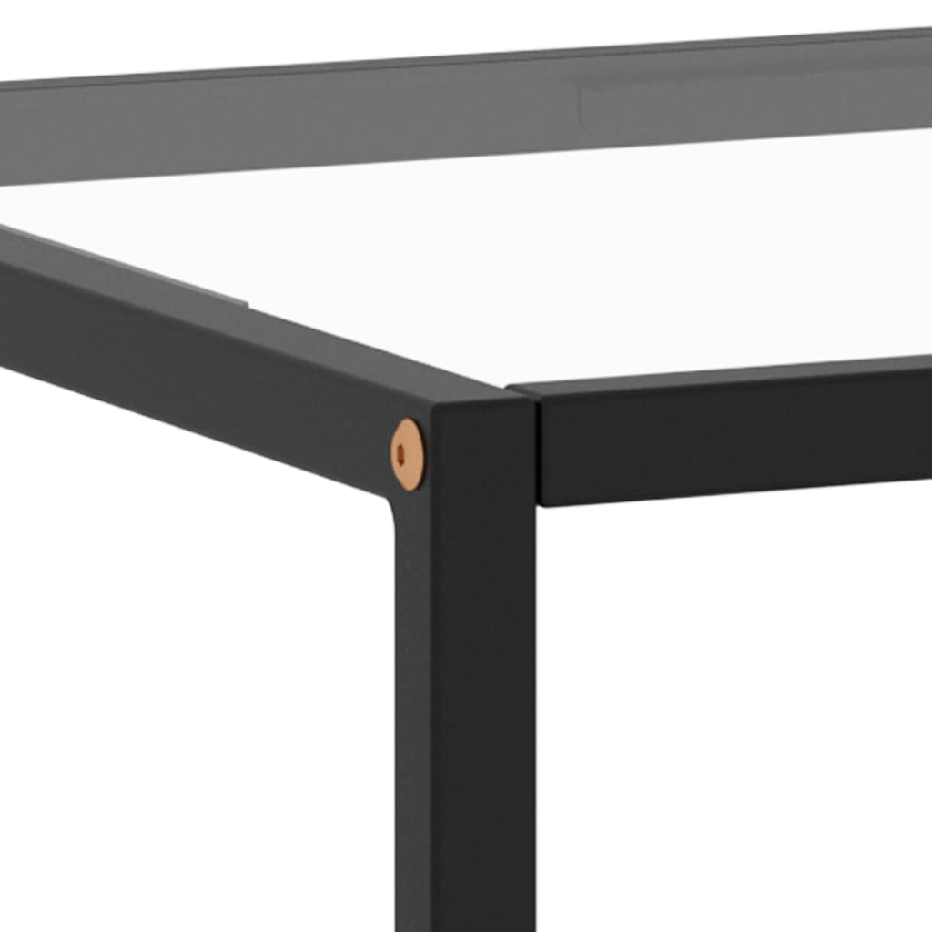 vidaXL Coffee Table Black with Tempered Glass 120x50x35 cm