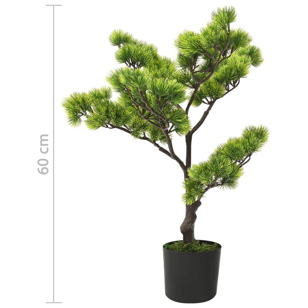 vidaXL Artificial Pinus Bonsai with Pot 60 cm Green