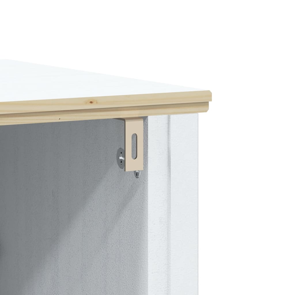 vidaXL Bathroom Sink Cabinet BERG White 60x34x59 cm Solid Wood Pine