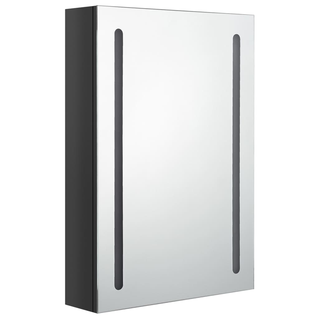 vidaXL LED Bathroom Mirror Cabinet Shining Black 50x13x70 cm | vidaXL.ie