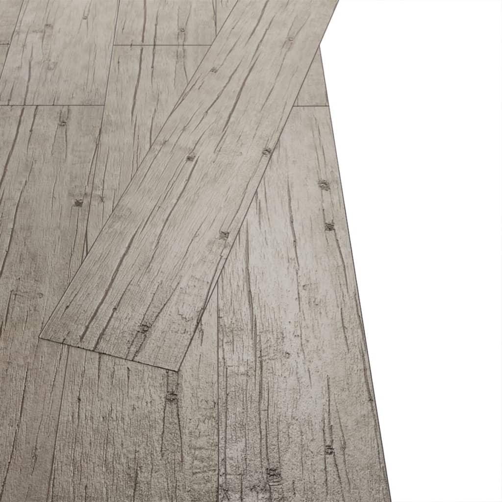 vidaXL Non Self-adhesive PVC Flooring Planks 4.46 m² 3 mm Light Grey