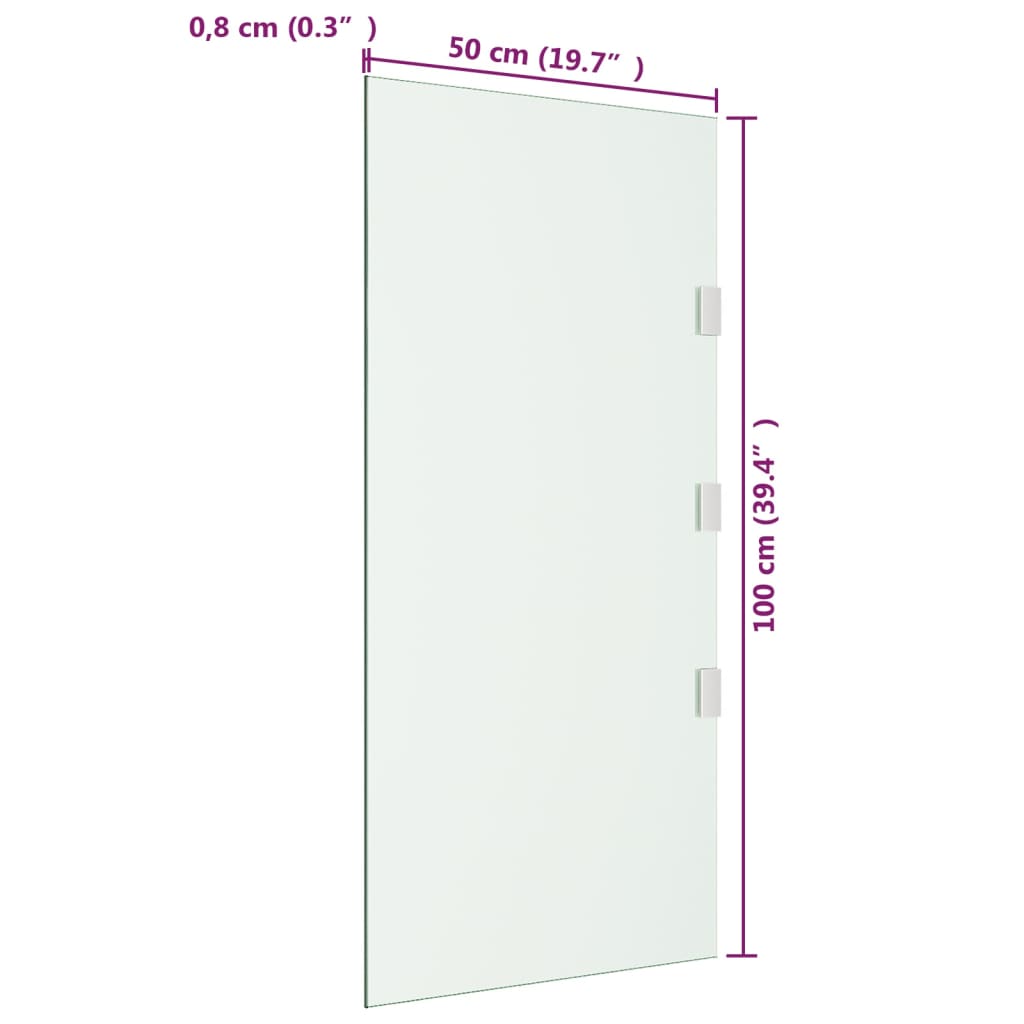 vidaXL Side Panels for Door Canopy 2 pcs Transparent Tempered Glass