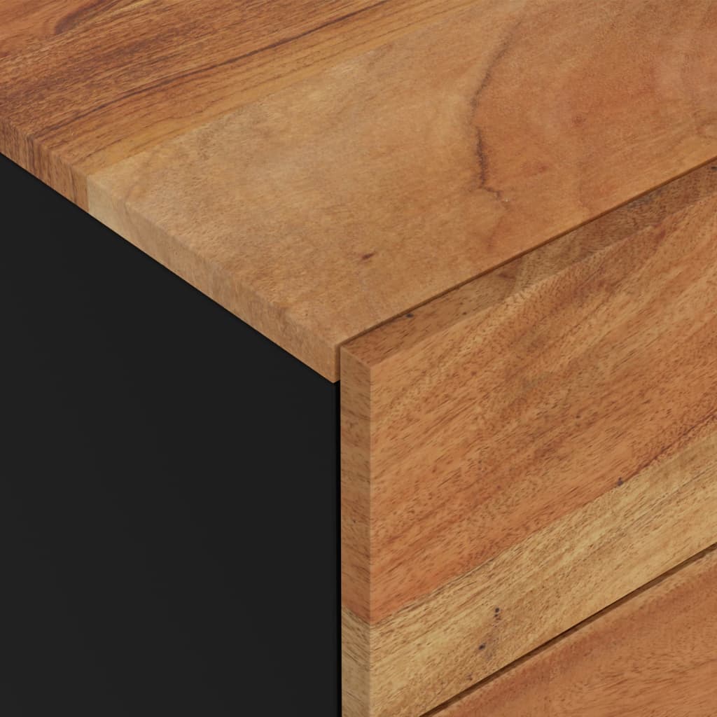 vidaXL Bedside Cabinet 50x33x62 cm Solid Wood Acacia&Engineered Wood