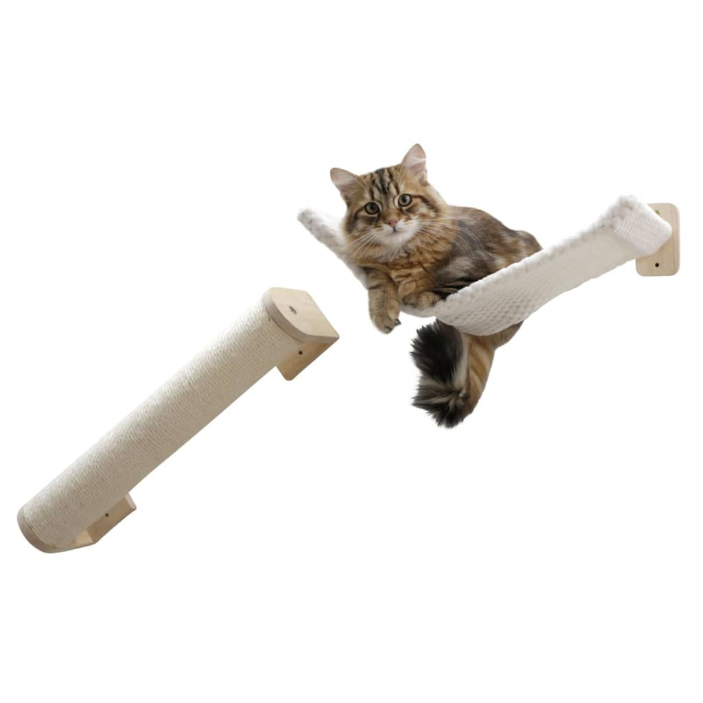 Kerbl Cat Climbing Wall Alps 52x14x33 cm Nature and White