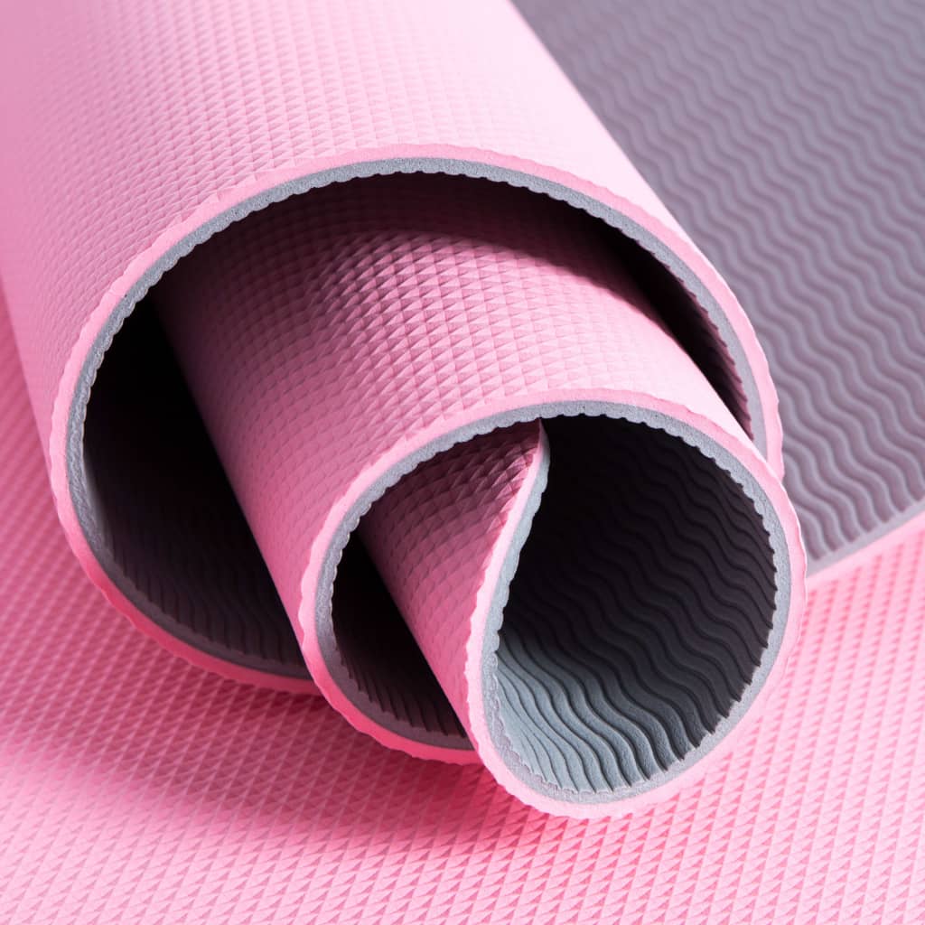 Pure2Improve Yoga Mat 173x58x0.6 cm Pink and Grey