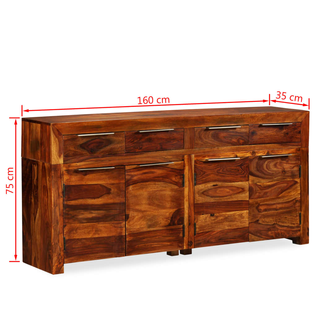 vidaXL Sideboard Solid Sheesham Wood 160x35x75 cm