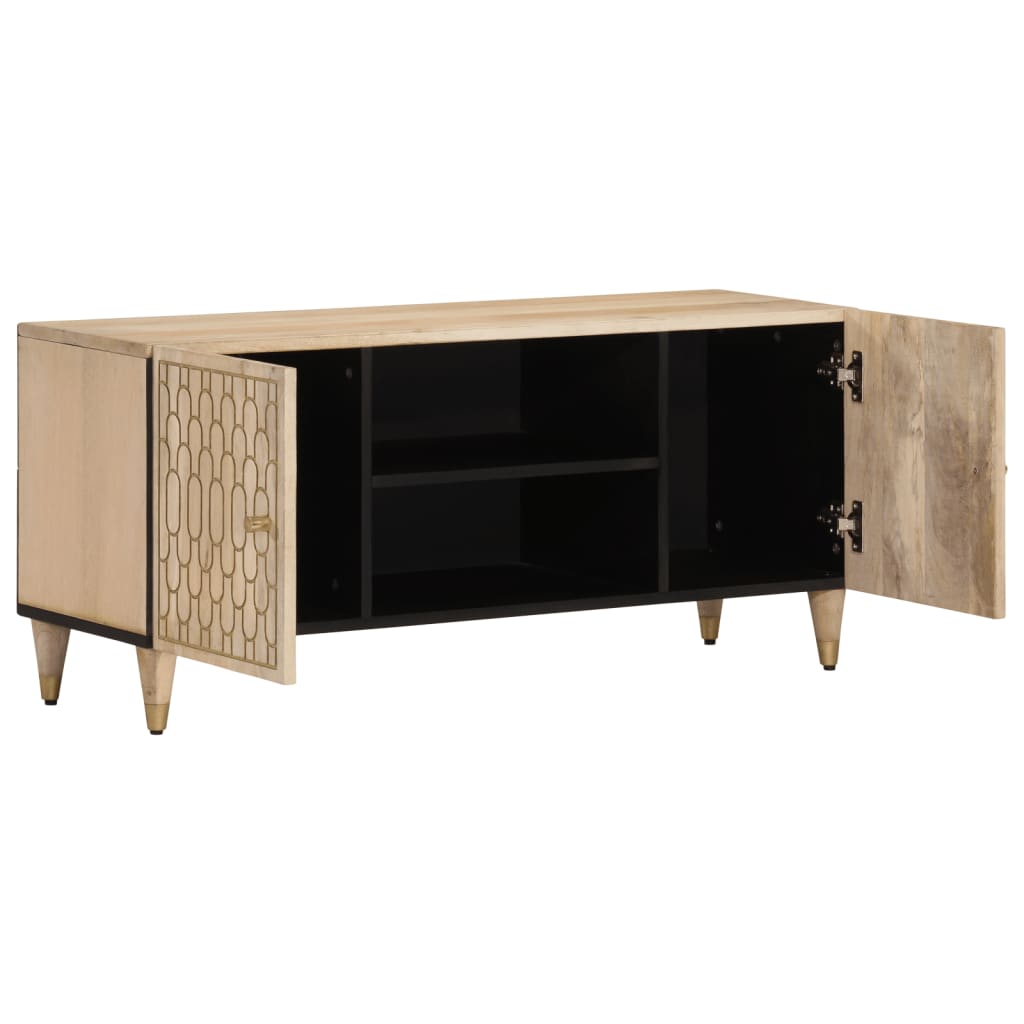 vidaXL TV Cabinet 105x33x46 cm Solid Wood Mango