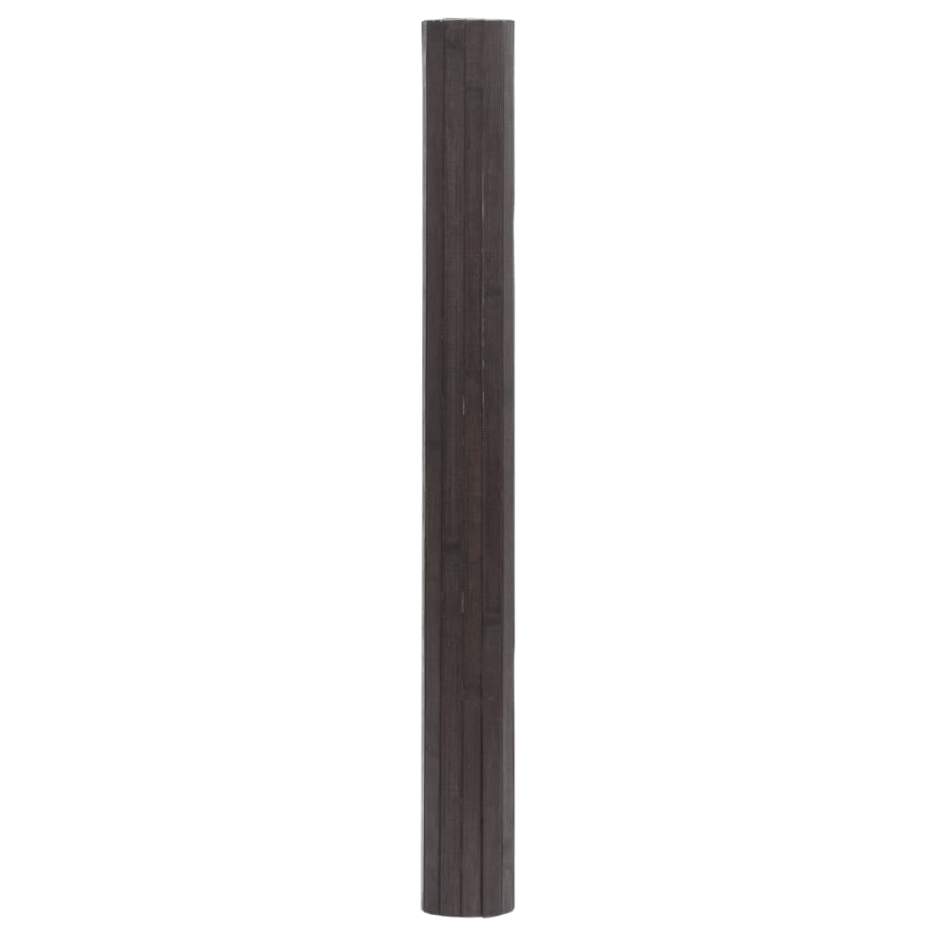 vidaXL Rug Square Dark Brown 100x100 cm Bamboo