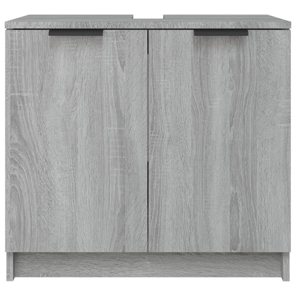 vidaXL Bathroom Cabinet Grey Sonoma 64.5x33.5x59 cm Engineered Wood