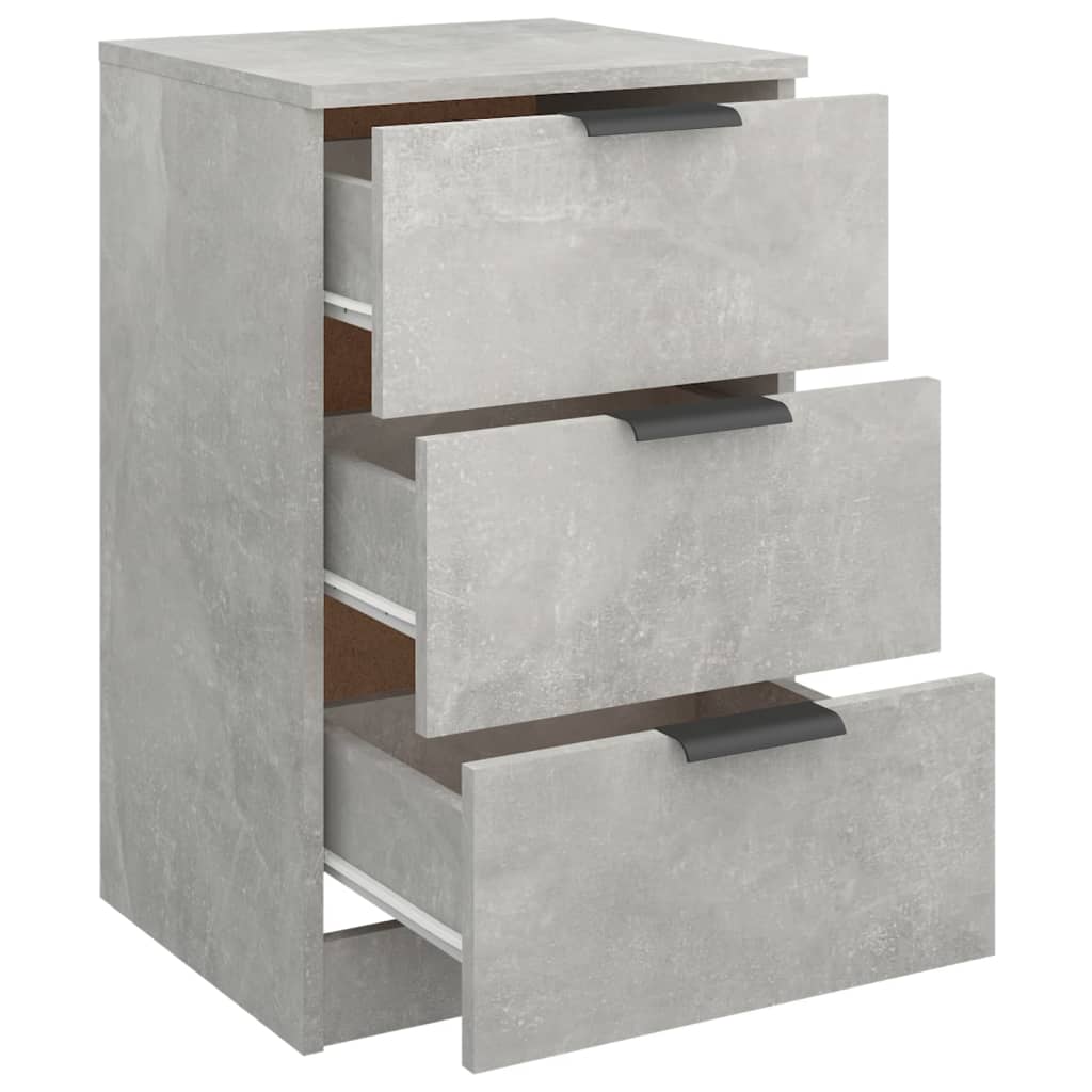 vidaXL Bedside Cabinets 2 pcs Concrete Grey 40x36x65 cm