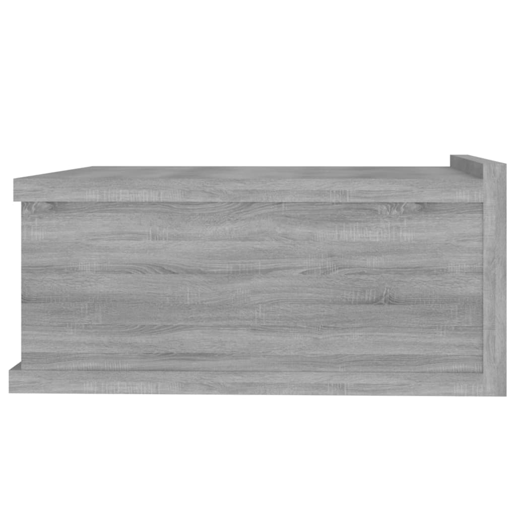 vidaXL Floating Nightstand Grey Sonoma 40x30x15 cm Engineered Wood