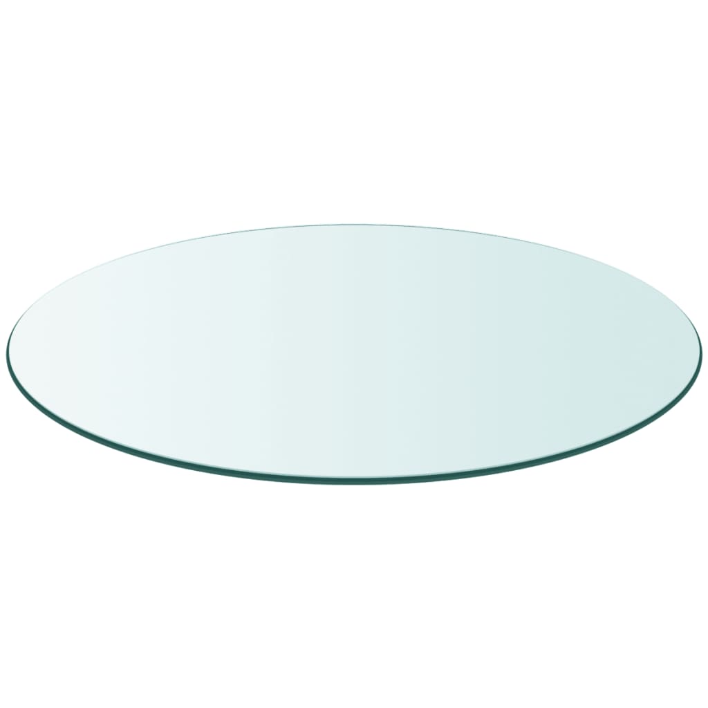 vidaXL Table Top Tempered Glass Round 800 mm
