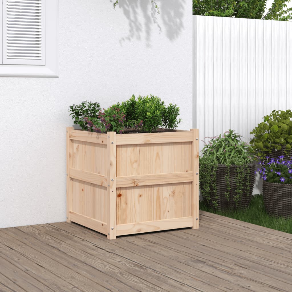 vidaXL Garden Planter 60x60x60 cm Solid Wood Pine