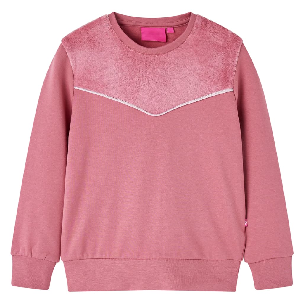 Kids' Sweatshirt Velvet Patchwork Raspberry 140