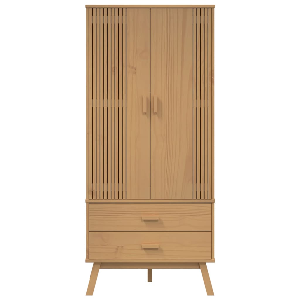 vidaXL Wardrobe OLDEN Brown 76.5x53x172 cm Solid Wood Pine