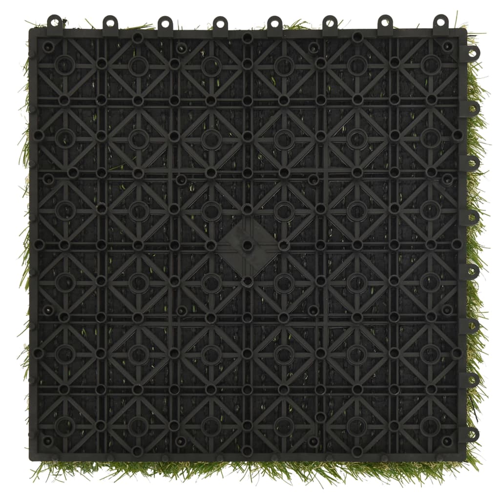 vidaXL Artificial Grass Tiles 22 pcs Green 30x30 cm