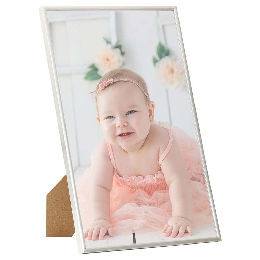 vidaXL Photo Frames Collage 3 pcs for Table Silver 15x21cm MDF
