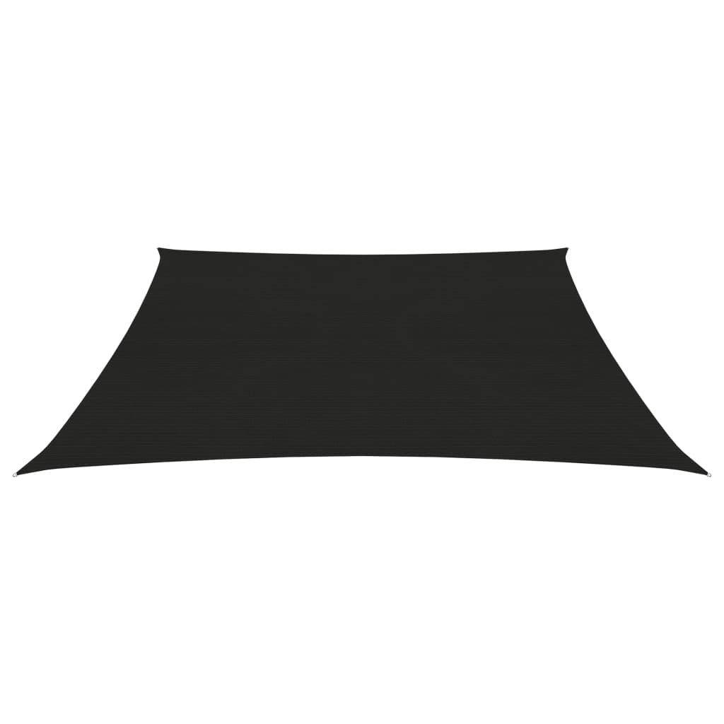 vidaXL Sunshade Sail 160 g/m² Black 2x2 m HDPE
