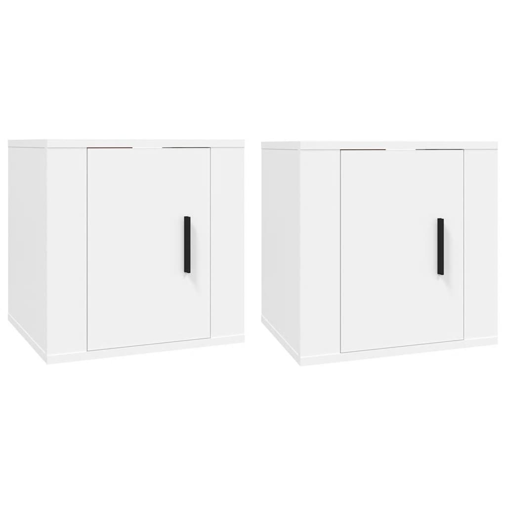 vidaXL Wall Mounted TV Cabinets 2 pcs White 40x34.5x40 cm