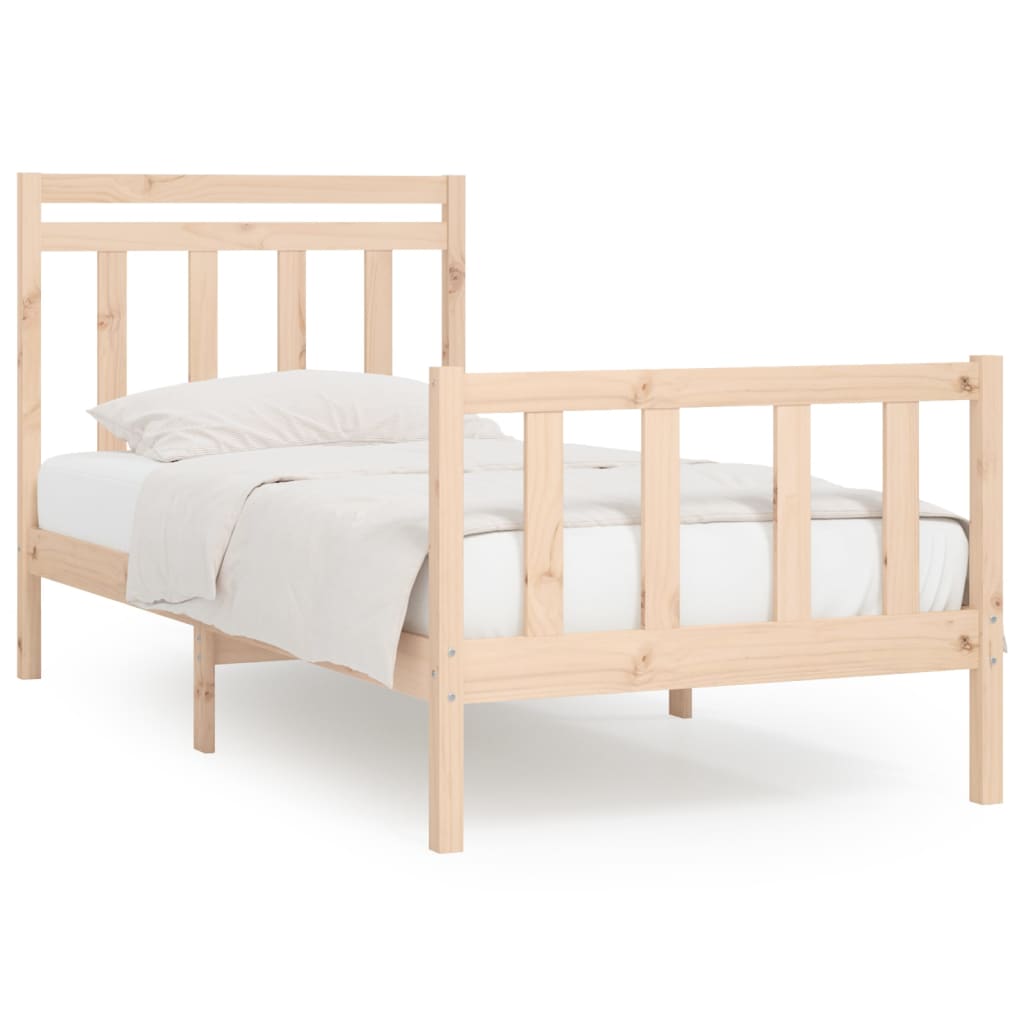 vidaXL Bed Frame Solid Wood Pine 90x200 cm