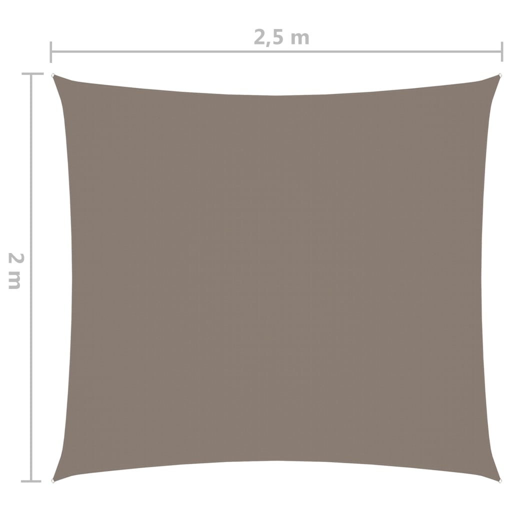 vidaXL Sunshade Sail Oxford Fabric Rectangular 2x2.5 m Taupe