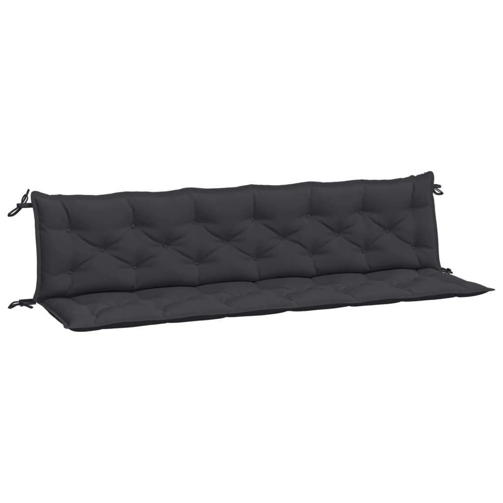 vidaXL Garden Bench Cushions 2 pcs Black 200x50x7cm Oxford Fabric