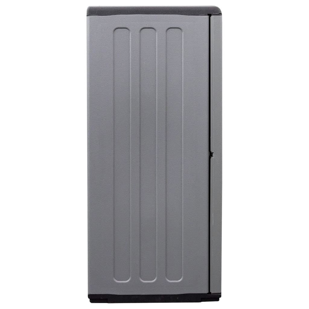 vidaXL Garden Storage Cabinet Grey and Black 102x37x84 cm PP