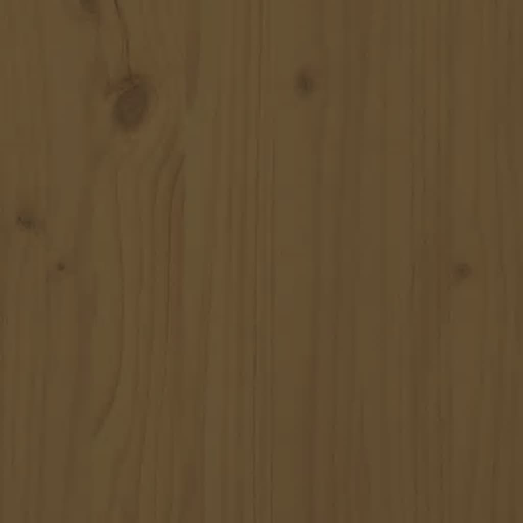 vidaXL Bed Frame Honey Brown Solid Wood Pine 90x190 cm Single