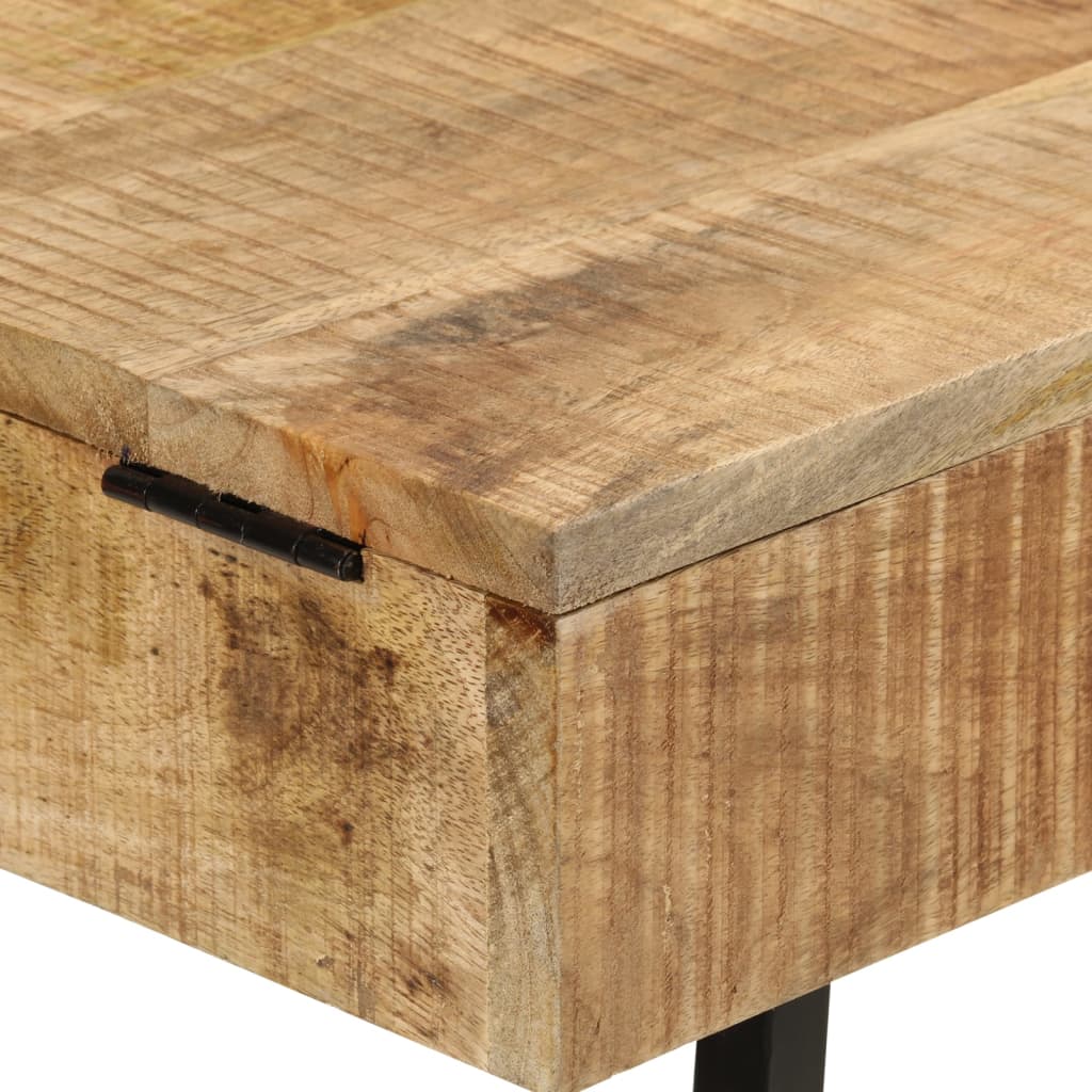 vidaXL Dressing Table 105x35x75 cm Solid Rough Mango Wood and Iron