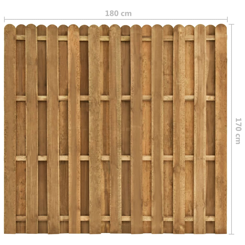 vidaXL Hit and Miss Fence Panel Pinewood 180x170 cm