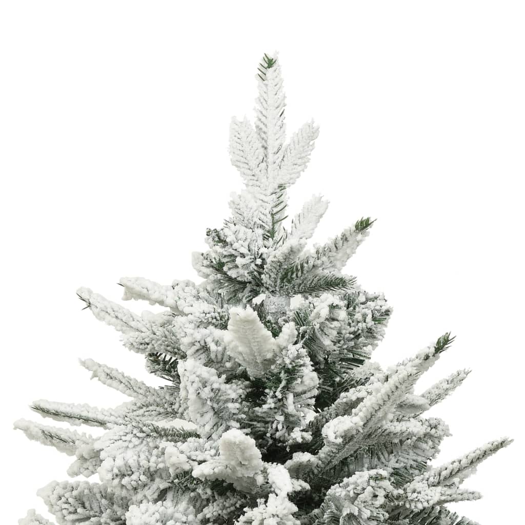 vidaXL Artificial Christmas Tree with Flocked Snow Green 180 cm PVC&PE