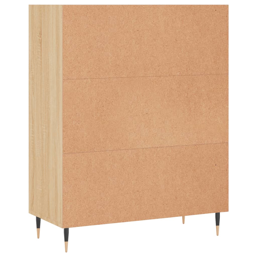 vidaXL Bookcase Sonoma Oak 69.5x32.5x90 cm Engineered Wood