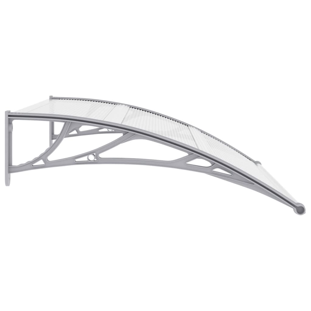 vidaXL Door Canopy Grey and Transparent 120x75 cm PC