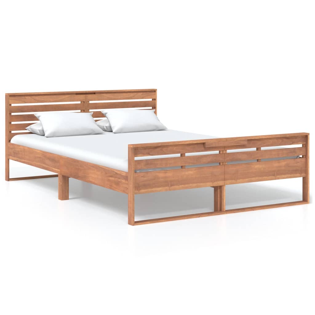 vidaXL Bed Frame Solid Teak Wood 140x200 cm