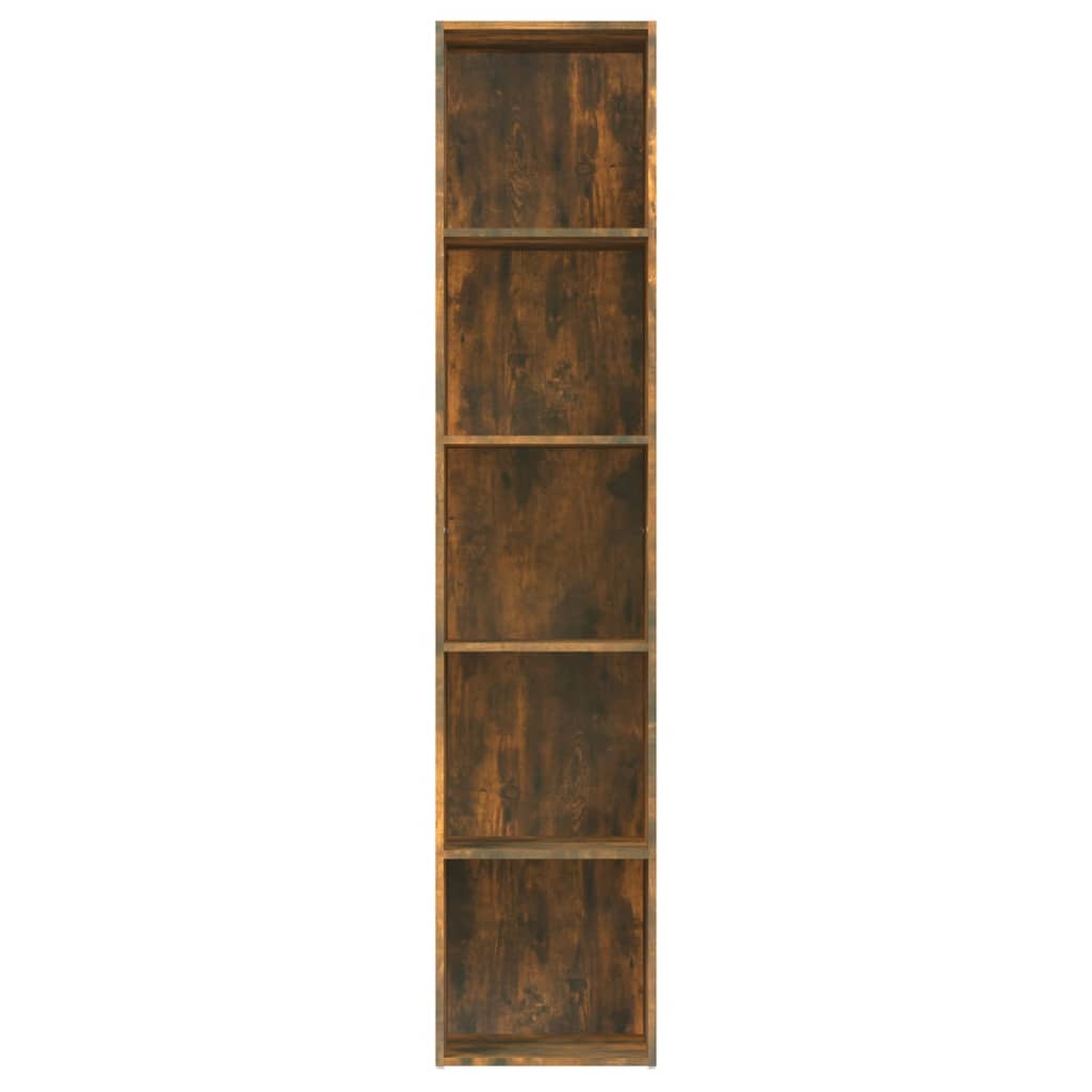 vidaXL Book Cabinet Smoked Oak 40x30x189 cm Engineered Wood