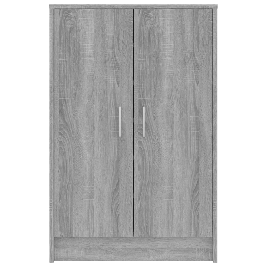 vidaXL Shoe Cabinet Grey Sonoma 60x35x92 cm Engineered Wood