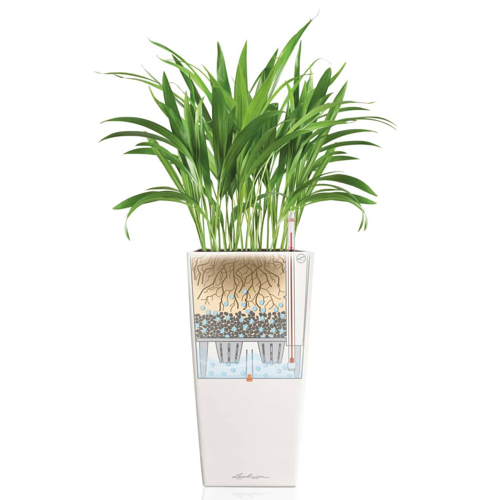 LECHUZA Planter Cubico Color 40 ALL-IN-ONE White 13150